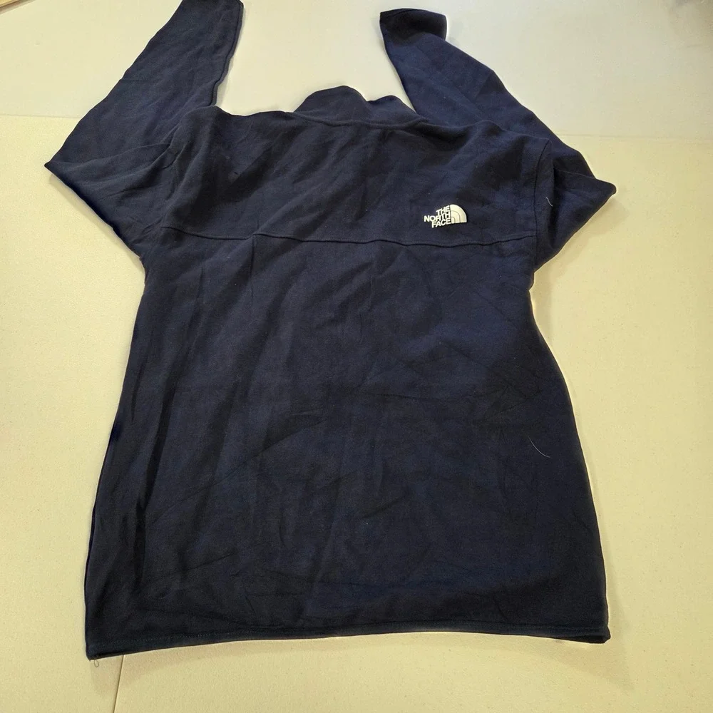 The North Face Mens DBL Knit HZ Quarter Zip Summit Navy Small NF0A8C5G8K2-S NWT